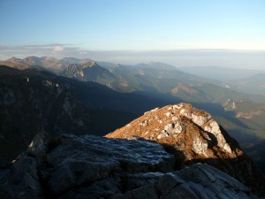 Panorama Tatr Zachodnich z Giewontu